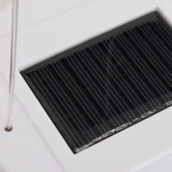 LED-Solar-Hängeleuchte 33982, weiß, Leinen, Kunststoff