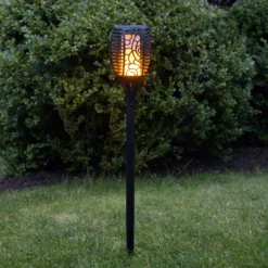 LED-Solarlampe Flame, drei Nutzungsoptionen, 54 cm