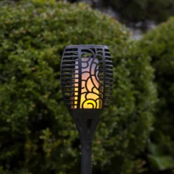 LED-Solarlampe Flame, drei Nutzungsoptionen, 54 cm