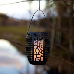 LED-Solarlampe Flame, drei Nutzungsoptionen, 42 cm