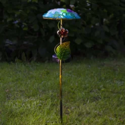 LED-Solarlampe Salona mit Dekoelementen, blau/grün
