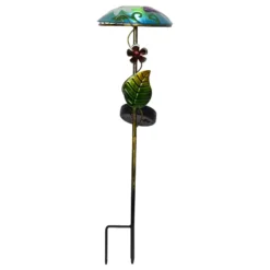 LED-Solarlampe Salona mit Dekoelementen, blau/grün