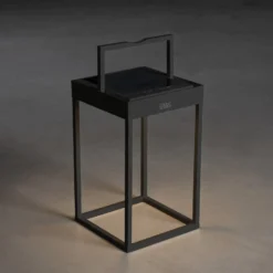 LED-Solarlaterne Portofino, Wand / Tisch, schwarz