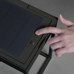 LED-Solarlaterne Portofino, Wand / Tisch, schwarz