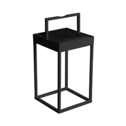LED-Solarlaterne Portofino, Wand / Tisch, schwarz