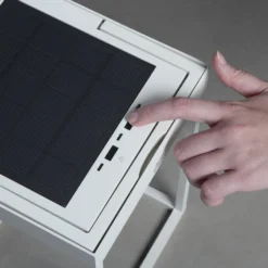 LED-Solarlaterne Portofino, Wand / Tisch, weiß