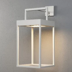 LED-Solarlaterne Portofino, Wand / Tisch, weiß