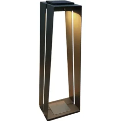 LED-Solarlaterne Skaal aus Aluminium, 70 cm, grau
