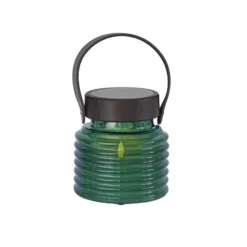 LED-Solarleuchte Aston Jar, Höhe 12 cm, grün/braun, IP44
