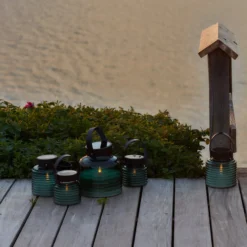 LED-Solarleuchte Aston Jar, Höhe 12 cm, grün/braun, IP44