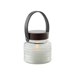 LED-Solarleuchte Aston Jar, Höhe 12 cm, klar/braun, IP44