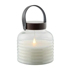 LED-Solarleuchte Aston Jar, Höhe 20 cm, klar/braun, IP44