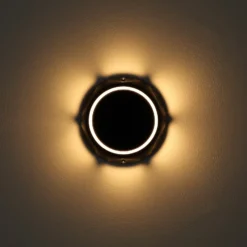 LED-Solarleuchte 36506, Erdspieß, Wandleuchte, schwarz, Alu