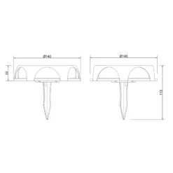 LED-Solarleuchte 36506, Erdspieß, Wandleuchte, schwarz, Alu