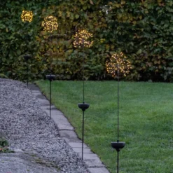 LED-Solarleuchte Firework mit Erdspieß, 85 cm