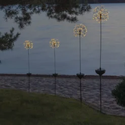 LED-Solarleuchte Firework mit Erdspieß, 85 cm