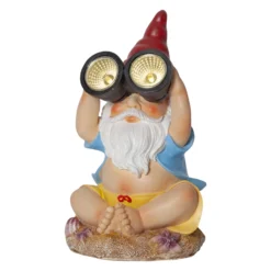 LED-Solarleuchte Gnomy, bunt, Kunststoff, 22 cm, Fernglas