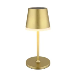 LED-Solarleuchte Metall, goldfarben, Höhe 41 cm, IP44