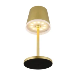 LED-Solarleuchte Metall, goldfarben, Höhe 41 cm, IP44
