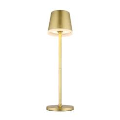 LED-Solarleuchte Metall, goldfarben, Höhe 41 cm, IP44