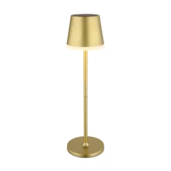 LED-Solarleuchte Metall, goldfarben, Höhe 41 cm, IP44
