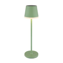 LED-Solarleuchte Metall, hellgrün, Höhe 41 cm, IP44