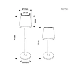 LED-Solarleuchte Metall, silberfarben, Höhe 41 cm, IP44