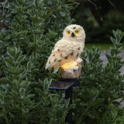 LED-Solarleuchte Owl mit Erdspieß