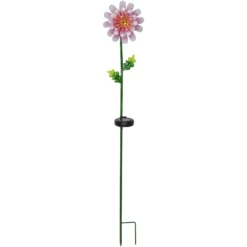 LED-Solarleuchte Pink Daisy in Blumen-Form