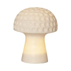 LED-Solarleuchte Sandy, 24 cm, weiß, Kunststoff, Pilzform