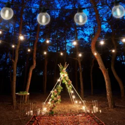 LED-Solar-Lichterkette CADENA, 2.500 K, schwarz 10-flg. 5 m