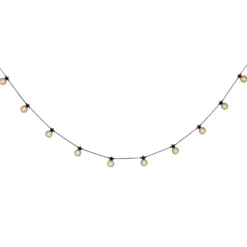LED-Solar-Lichterkette CADENA, 2.500 K, schwarz 10-flg. 5 m