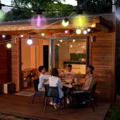 LED-Solar-Lichterkette CADENA, RGB, schwarz, 10-flg., 5 m