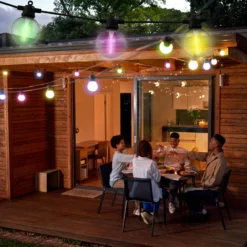 LED-Solar-Lichterkette CADENA, RGB, schwarz, 10-flg., 5 m