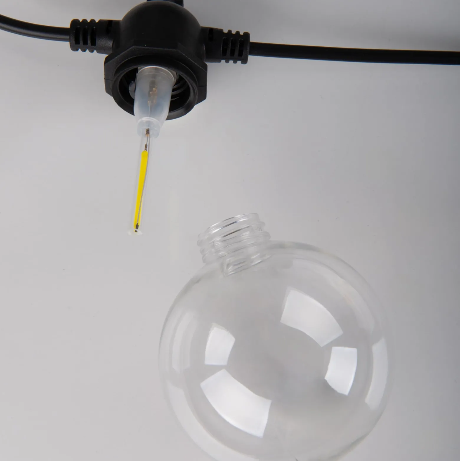 LED-Solar-Lichterkette CADENA, RGB, schwarz, 10-flg., 5 m