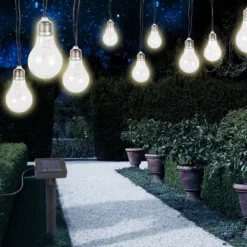 LED-Solar-Lichterkette 33708-10 in Silber metallic