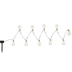 LED-Solar-Lichterkette 33708-10 in Silber metallic