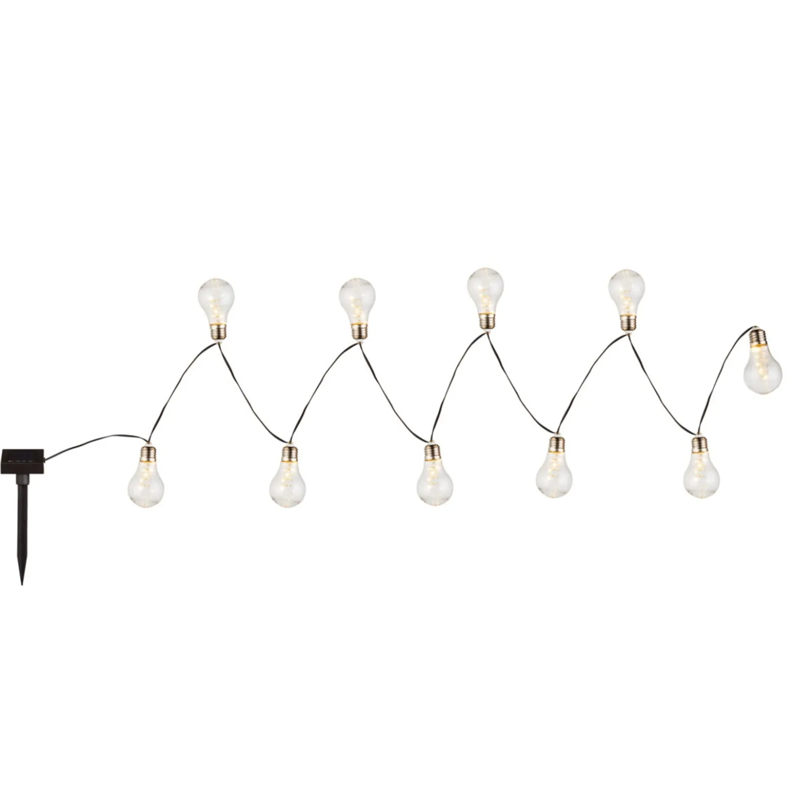 LED-Solar-Lichterkette 33708-10 in Silber metallic