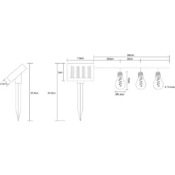 LED-Solar-Lichterkette 33708-10 in Silber metallic