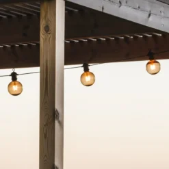 LED-Solar-Lichterkette Party, 7W, braun, IP44, 1800K