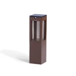 LED-Solar-Sockellampe Tradition Sensor Corten 40cm