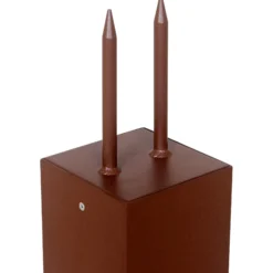 LED-Solar-Sockellampe Tradition Sensor Corten 40cm