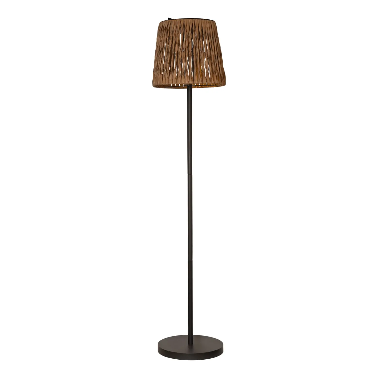 LED-Solar-Stehlampe Cesta 127cm braun/schwarz Plastik/Metall