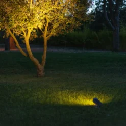 LED-Solar-Strahler OJE, grau, dimmbar Tageslichtsensor Timer