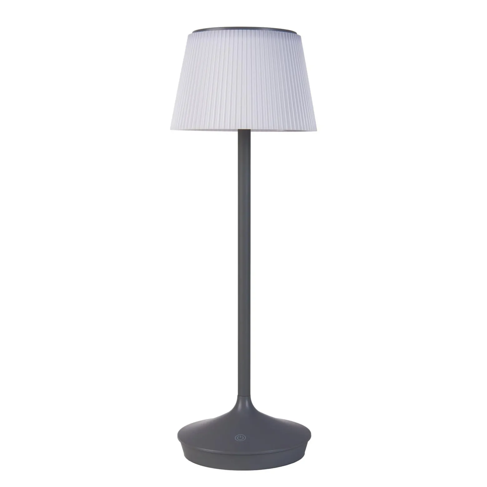 LED-Solar-Tischleuchte Emmi CCT aufladbar, grau