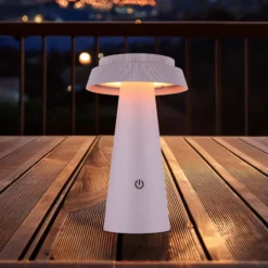 LED-Solar-Tischleuchte 36624, pink, Akku, CCT, IP54, dimmbar