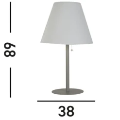 LED-Solar-Tischleuchte Venice I, IP44, weiß/silber