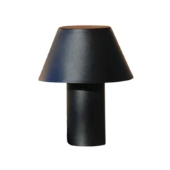 LED-Solar-Tischleuchte Vivo, schwarz, IP44, Höhe 30 cm, dim.