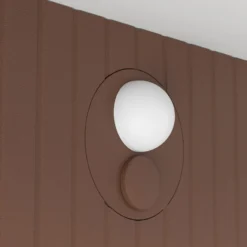 LED-Solarwandlampe Frigento rostfarben, Höhe 15 cm, Sensor