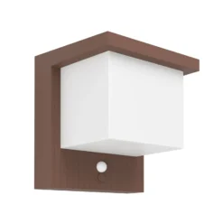 LED-Solarwandlampe Frigento rostfarben, Höhe 15 cm, Sensor